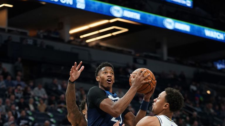 Jarrett Culver elevates to the rim to score against San Antonio