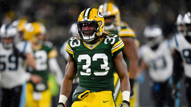 Aaron Jones has 14 touchdowns this season, tied for the NFL lead