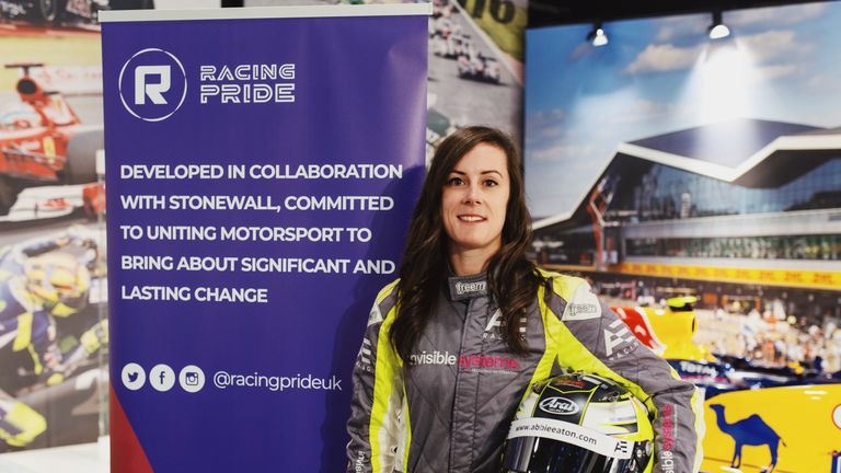 Abbie Eaton joins Racing Pride. Photo credits: Daniel Bridle & The Silverstone Experience