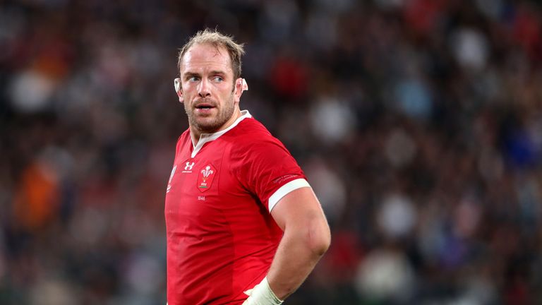 CHOFU, JAPAN - NOVEMBER 01: Alun Wyn Jones of Wales looks on during the Rugby World Cup 2019 Bronze Final match between New Zealand and Wales at Tokyo Stadium on November 01, 2019 in Chofu, Tokyo, Japan. (Photo by Dan Mullan/Getty Images)