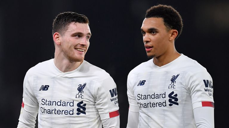 Andrew Robertson and Trent Alexander-Arnold, Crystal Palace vs Liverpool