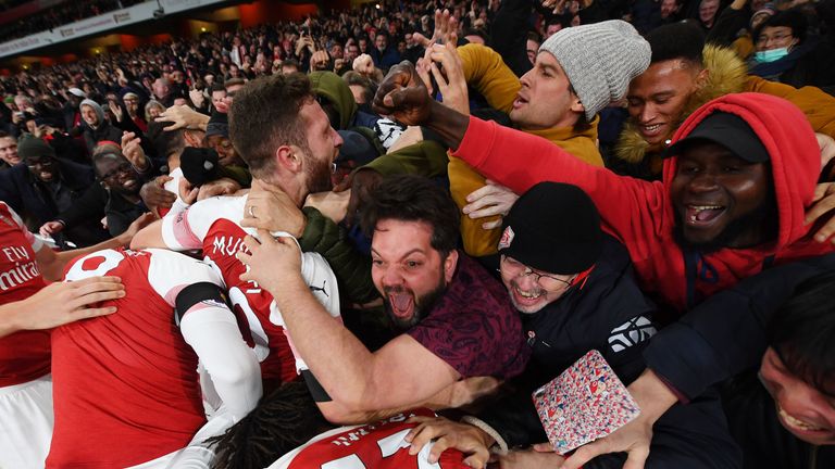 Emery says he felt a stronger connection between the team and Arsenal fans in his first season at the Emirates