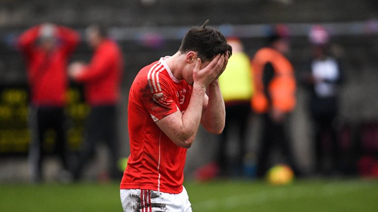 Diarmuid O'Connor of Ballintubber dejected at full-time