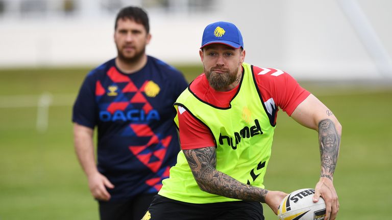 Blake Austin.
Great Britain Rugby League Lions training at Alexandra Park, Auckland, New Zealand on 1st November 2019.