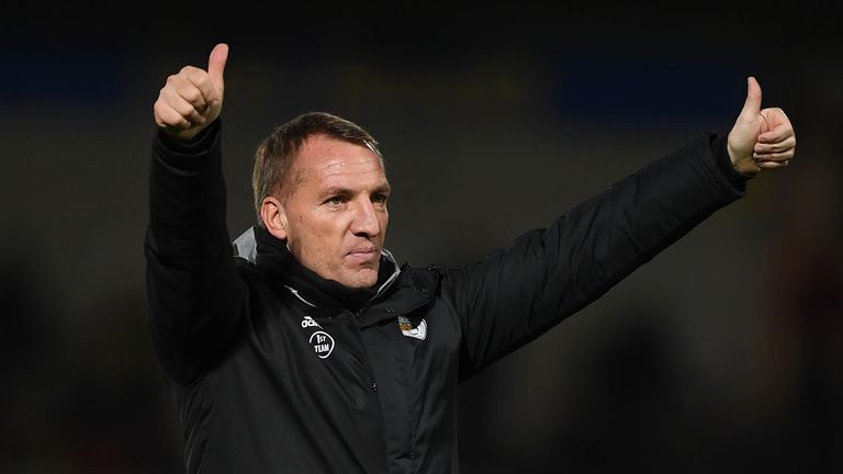 Brendan Rodgers&#39; Leicester City side are currently second in the Premier League, after six consecutive wins