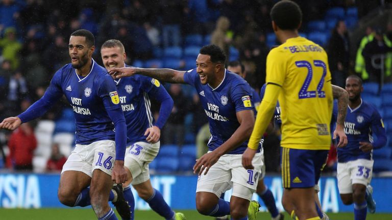 Cardiff beat Birmingham 4-2 with both teams having players sent off