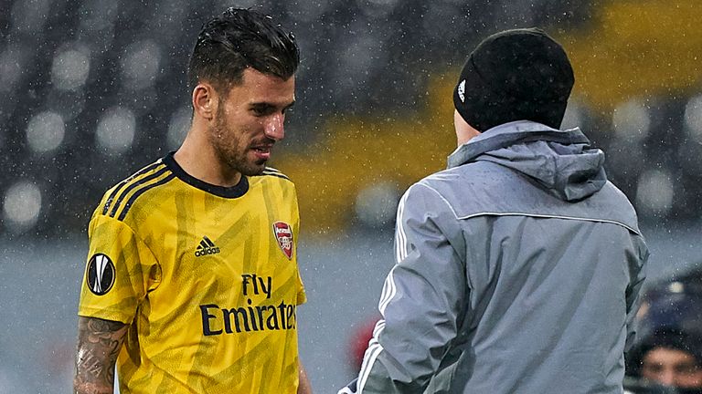 Dani Ceballos injured his hamstring in Arsenal's match with Vitoria SC