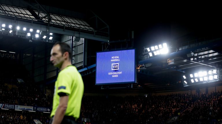 Cesar Azpilicueta's 'goal' was ruled out by VAR due to a handball 