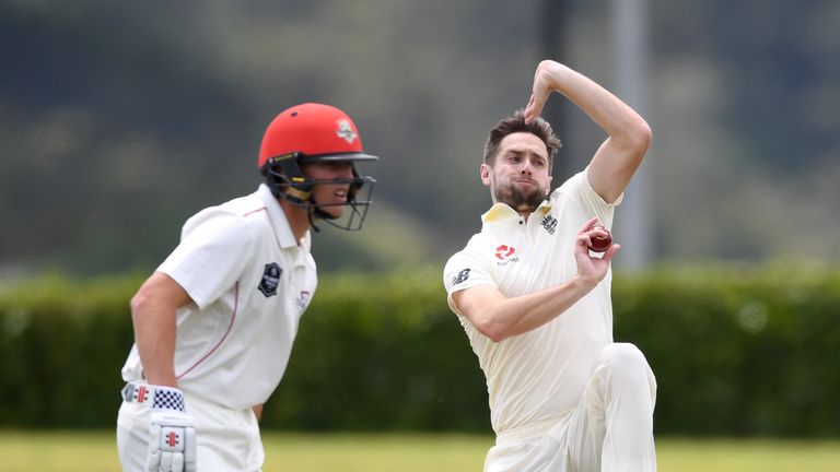 England seamer returned 0-28 from 10 overs on day two of the warm-up match against a New Zealand XI