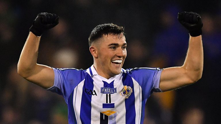 Back in the big time! Colm Basquel of Ballyboden St Enda's celebrates after the Dublin county final win over Thomas Davis