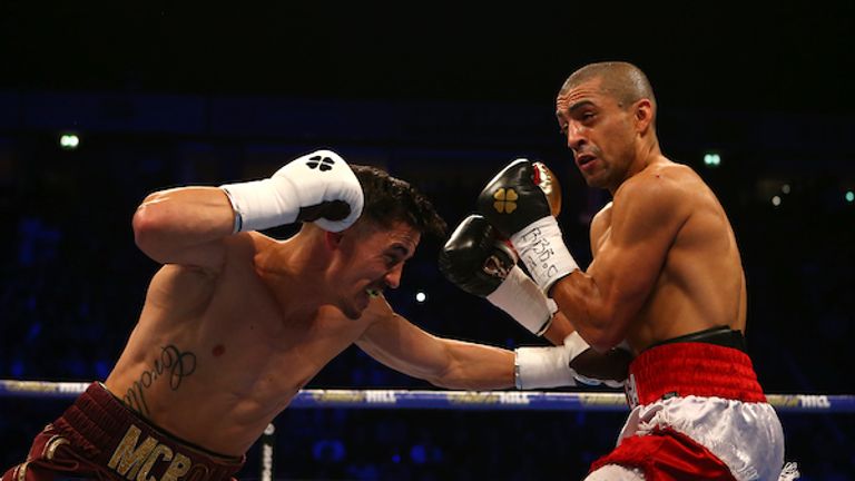 Anthony Crolla  Vs Frank Urquiaga, Lightweight contest, Manchester Arena..2nd November 2019.Picture By Dave Thompson...Crolla...s dad ringside.