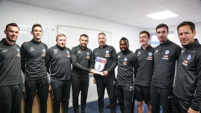 Darren Ferguson of Peterborough United wins the Sky Bet League One Manager of the Month award - Mandatory by-line: Joe Meredith/JMP - 07/11/2019 - FOOTBALL -  - , England - Sky Bet Manager of the Month Award
