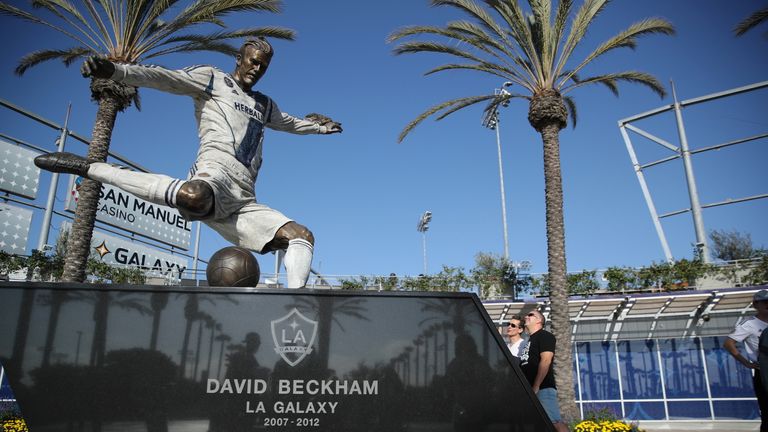 David Beckham La Galaxy statue