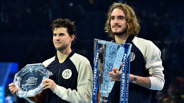 Stefanos Tsitsipas came back from a set down to defeat Dominic Thiem in London