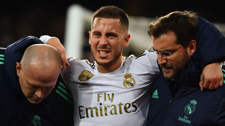 Eden Hazard came off injured during Real Madrid's Champions League match against Paris Saint-Germain