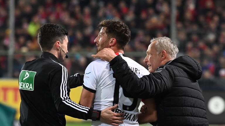 David Abraham has been banned for seven weeks for pushing Freiburg's coach