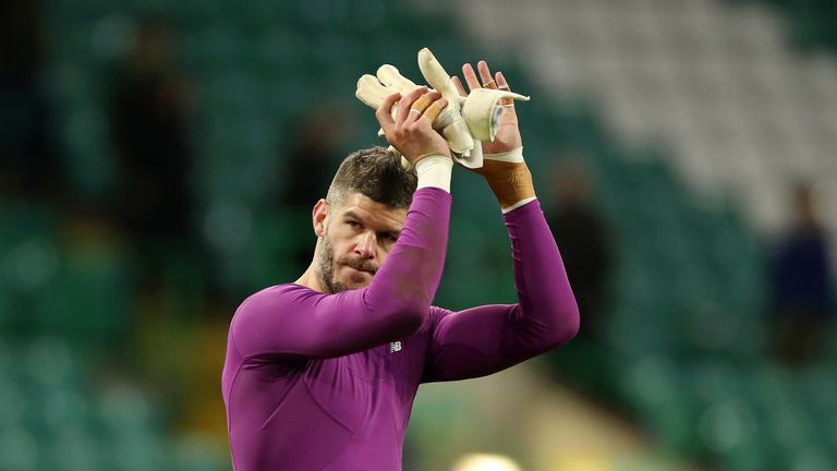 Fraser Forster impressed with a string of saves for Celtic against Rennes