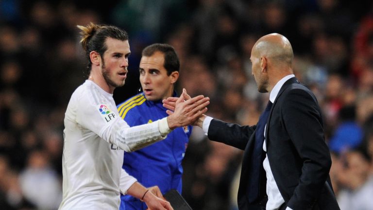 Real Madrid boss Zinedine Zidane says he is happy Gareth Bale is at the club