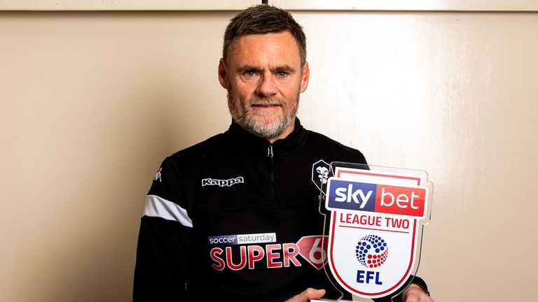 Graham Alexander of Salford City wins the Sky Bet League Two Manager of the Month award - Mandatory by-line: Robbie Stephenson/JMP - 07/11/2019 - FOOTBALL - Partington Sports Village - Manchester, England - Sky Bet Manager of the Month Award