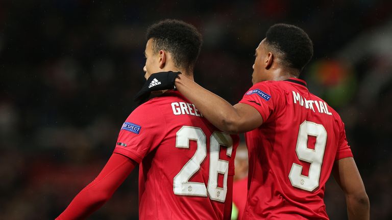 Mason Greenwood y Anthony Martial protagonizaron el Manchester United contra el Partizan Belgrado