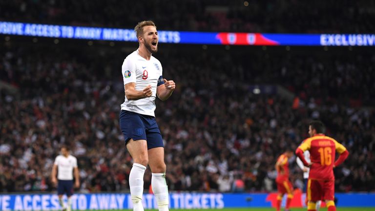 Harry Kane S Hat Trick Against Montenegro Puts Him On Track For England Record Football News Sky Sports