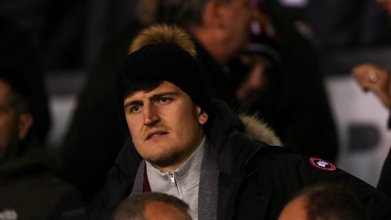 Maguire was pictured at Bramall Lane for the Steel City derby last year