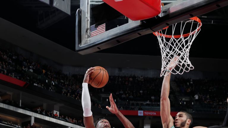 Hield scored 35 points in Sacramento's win over Boston on Sunday