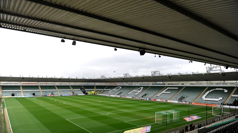 Plymouth Argyle's Home Park suffered damage to it's roof which meant the game against Grimsby had to be called off