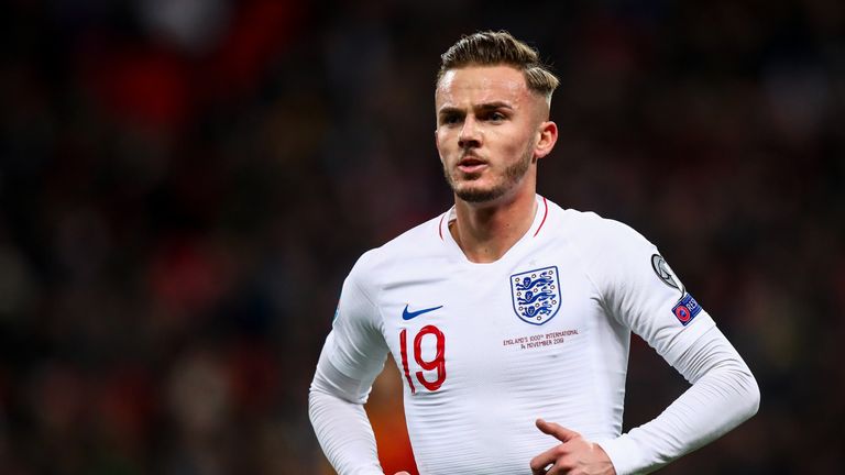 James Maddison could earn his first England start on Sunday