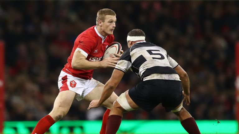 Johnny McNicholl in action for Wales