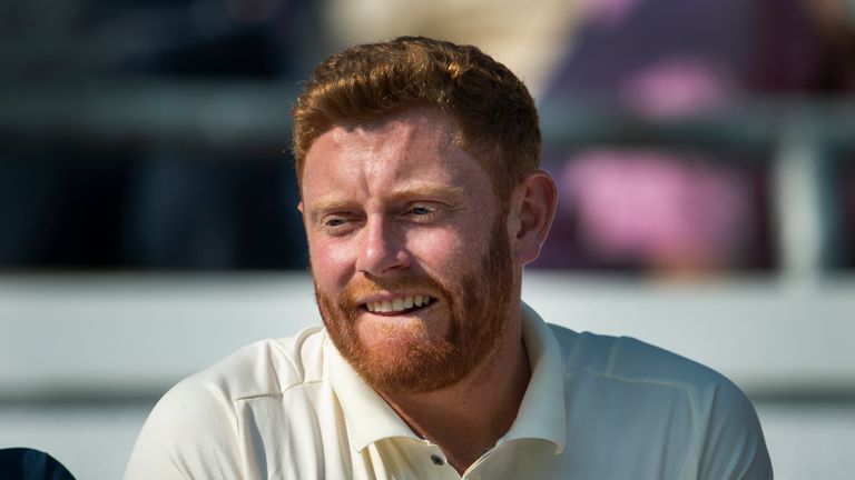 LEEDS, ENGLAND - AUGUST 25: Jonny Bairstow of England watches the match presentation from the players dressing room balcony after day three of the 3rd Ashes Test match between England and Australia at Headingley on August 25, 2019 in Leeds, England.. (Photo by Visionhaus/Getty Images) *** Local Caption *** Jonny Bairstow
