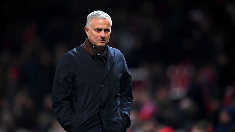 Jose Mourinho during the UEFA Champions League, Group H match between Manchester United and BSC Young Boys at Old Trafford on November 27, 2018