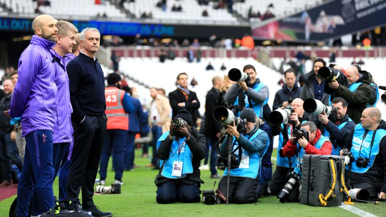 Jose Mourinho at the London Stadium before his first match as the new Spurs head coach