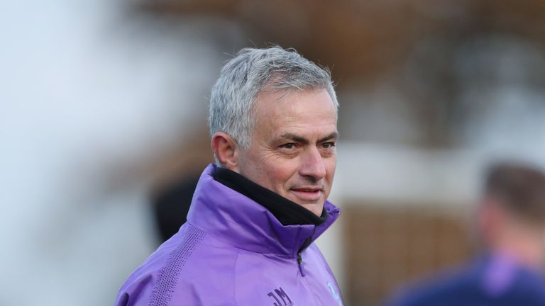 Jose Mourinho during Tottenham training