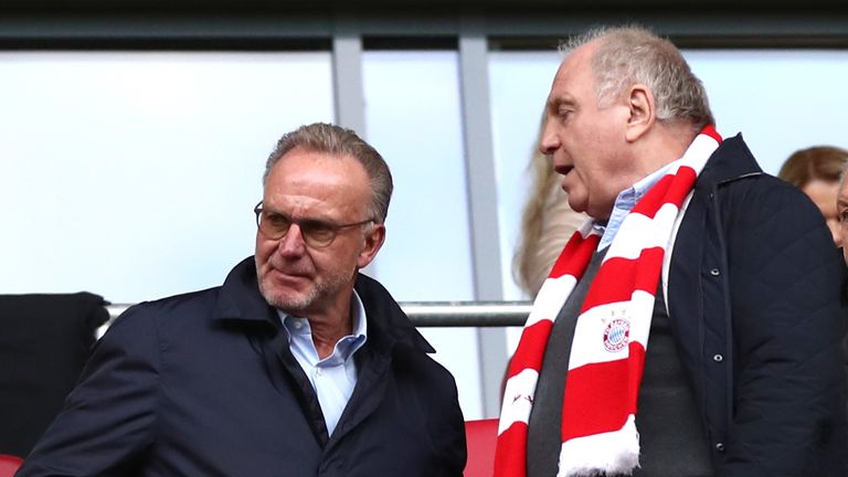 Karl-Heinz Rummenigge (left) and Uli Hoeness (right)