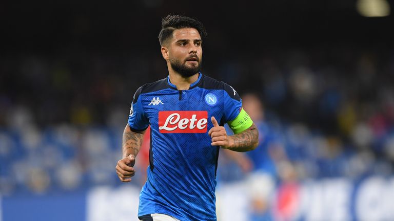 Lorenzo Insigne will not feature for Napoli in their Champions League group game against Liverpool