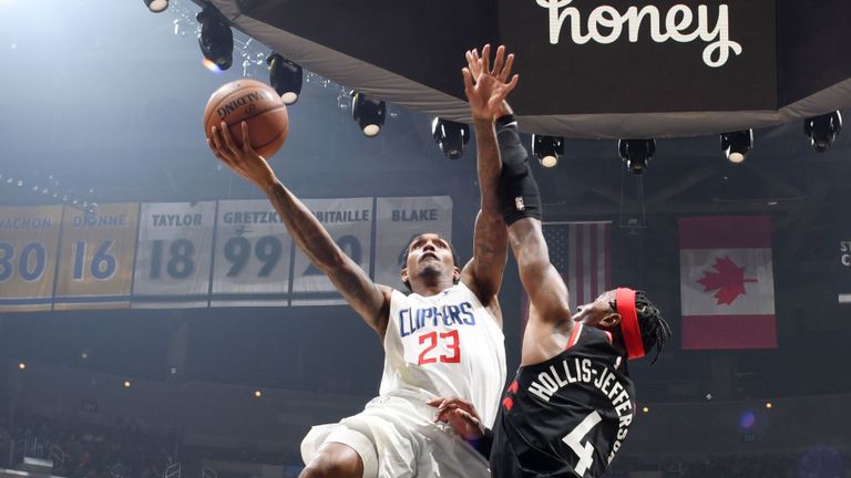 Lou Williams of the LA Clippers shoots the ball against the Toronto Raptors