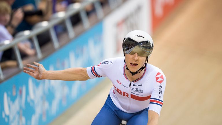 Mark Stewart wins silver for Great Britain in the men's omnium on the final day of the UCI Track World Cup in Glasgow