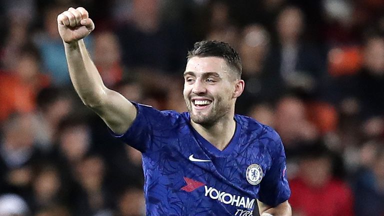 Mateo Kovacic celebrates for Chelsea