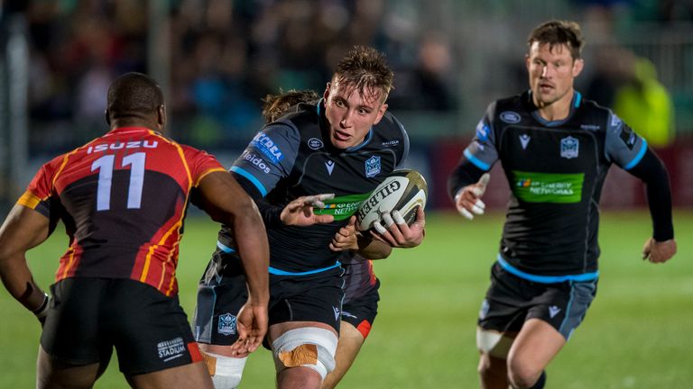 Glasgow Warrior's Matt Fagerson comes up against Southern Kings' Sibusiso Sithole