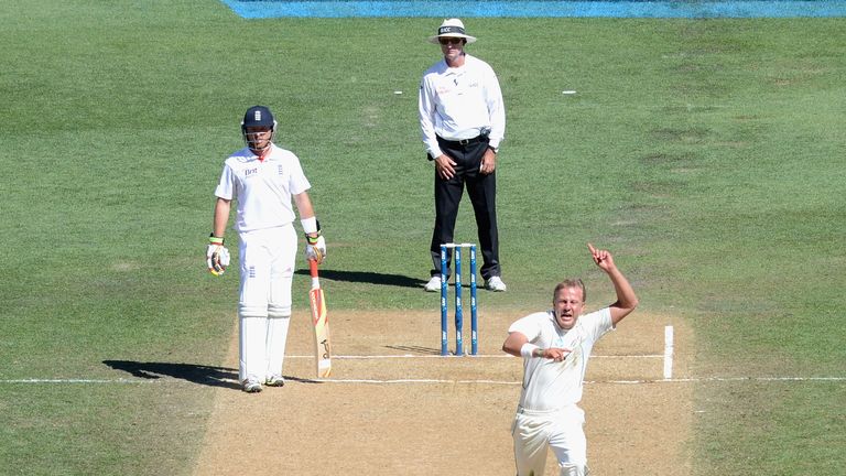 during day five of the Third Test match between New Zealand and England at Eden Park on March 26, 2013 in Auckland, New Zealand.