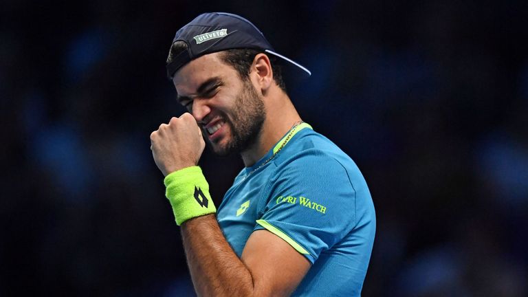 Matteo Berrettini at the ATP Finals 