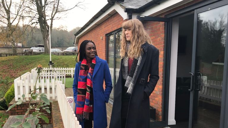 Maxine Blythin, Kent Women cricket, with Sky Sports News' Jessica Creighton