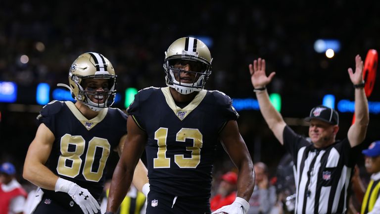 Michael Thomas has 104 catches, 1,242 yards, six touchdowns and leads all receivers in Pro Bowl votes