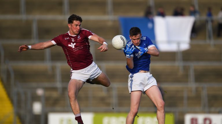 Ciaran Thompson of Naomh Conaill in action against Oisin Kiernan of Castlerahan