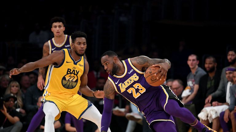 Golden State Warriors against Los Angeles Lakers in the NBA