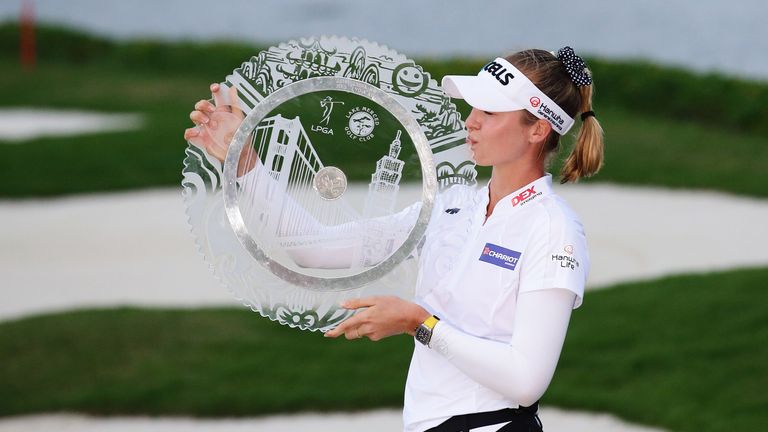 Nelly Korda won a play-off to successfully defend her title in Taiwan