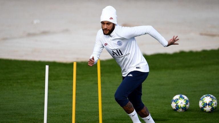 Neymar is back in training with Paris Saint-Germain but wants to join Barcelona