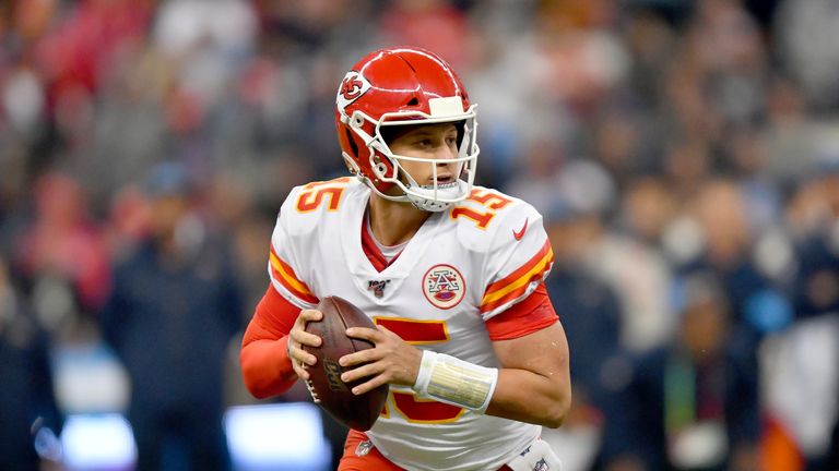 Kansas City Chiefs quarterback Patrick Mahomes in action during the 24-17 win over the Los Angeles Chargers 