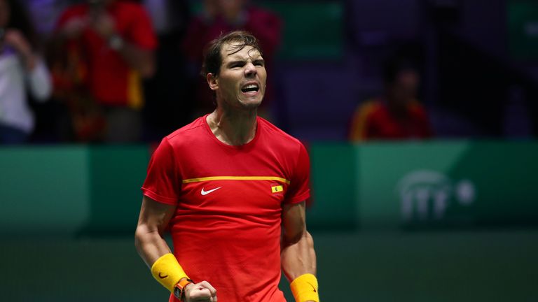 Rafael Nadal beat Dan Evans in the second rubber to level the tie